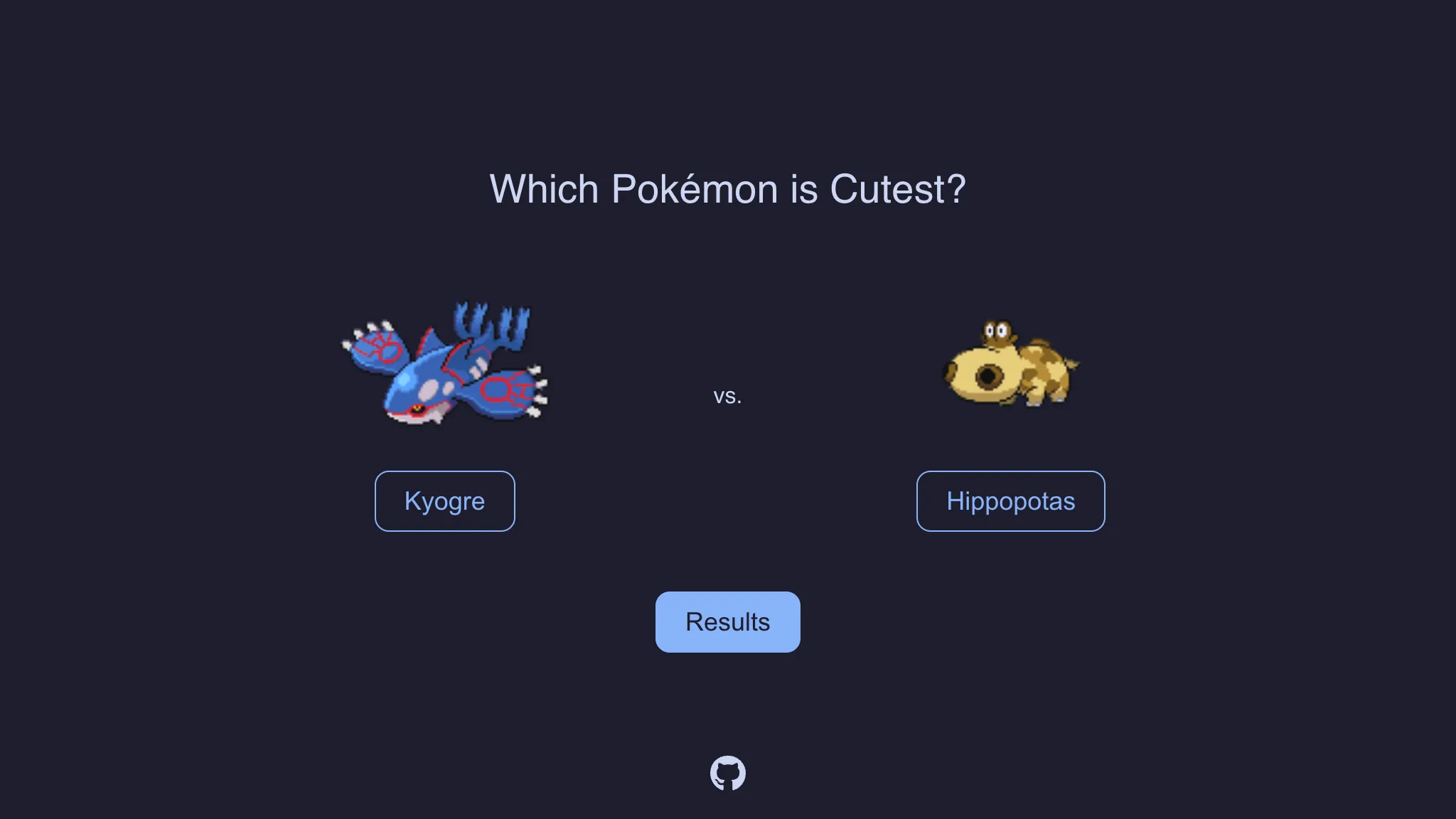 Voting page screenshot