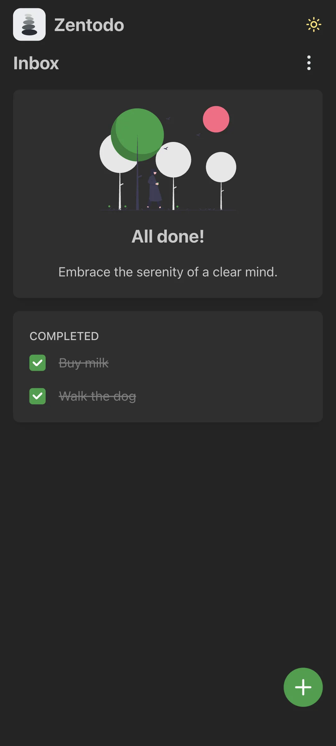 ZenToDo mobile screenshot