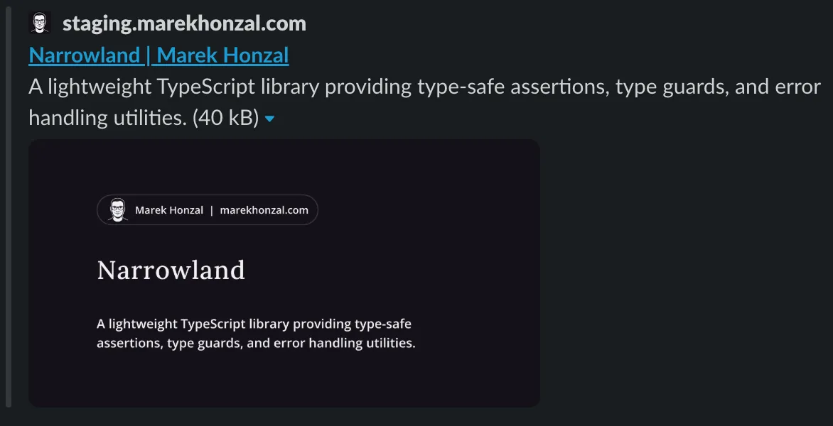 OG image displayed when sharing the URL via Slack